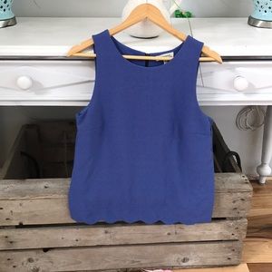 Scallop edged blouse